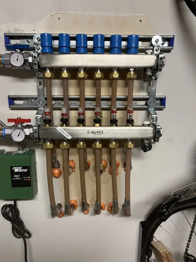 Plumber performing Gas Line Installation at a residential property in Bowdoin